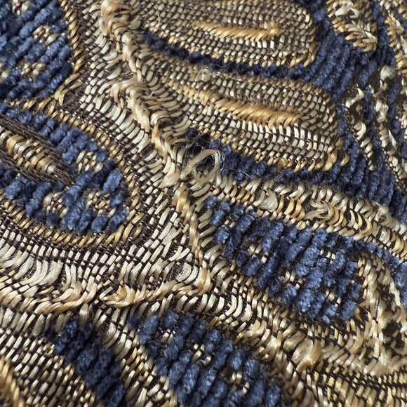 (2) Five Queens Court Woodstock Blue Gold Damask King Sham Pillowcases 35.5” - Picture 6 of 15